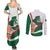 Happy Algeria Independence Day Couples Matching Summer Maxi Dress and Long Sleeve Button Shirt Maqam Echahid Coat Of Arms