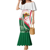 Happy Algeria Independence Day Family Matching Mermaid Dress and Hawaiian Shirt Maqam Echahid Coat Of Arms