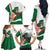 Happy Algeria Independence Day Family Matching Off The Shoulder Long Sleeve Dress and Hawaiian Shirt Maqam Echahid Coat Of Arms