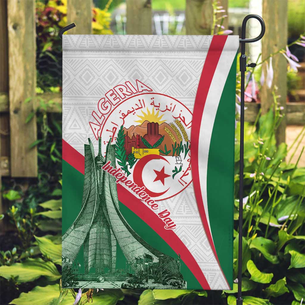 Happy Algeria Independence Day Garden Flag Maqam Echahid Coat Of Arms