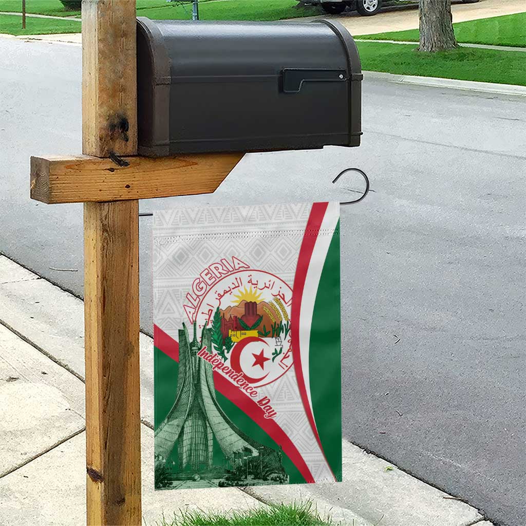 Happy Algeria Independence Day Garden Flag Maqam Echahid Coat Of Arms