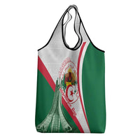 Happy Algeria Independence Day Grocery Bag Maqam Echahid Coat Of Arms