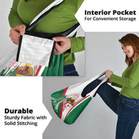 Happy Algeria Independence Day Grocery Bag Maqam Echahid Coat Of Arms