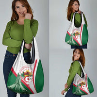 Happy Algeria Independence Day Grocery Bag Maqam Echahid Coat Of Arms