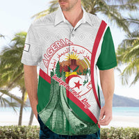 Happy Algeria Independence Day Hawaiian Shirt Maqam Echahid Coat Of Arms