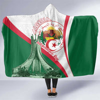 Happy Algeria Independence Day Hooded Blanket Maqam Echahid Coat Of Arms