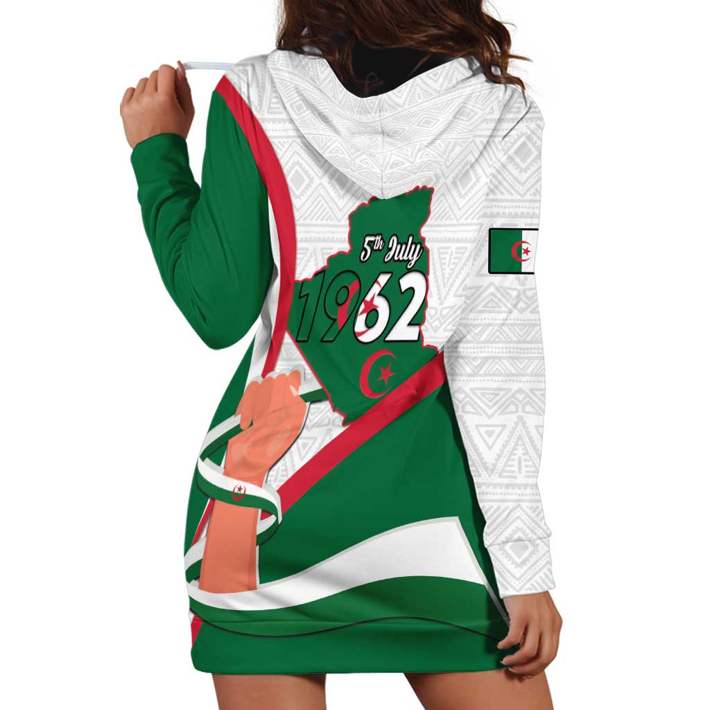 Happy Algeria Independence Day Hoodie Dress Maqam Echahid Coat Of Arms