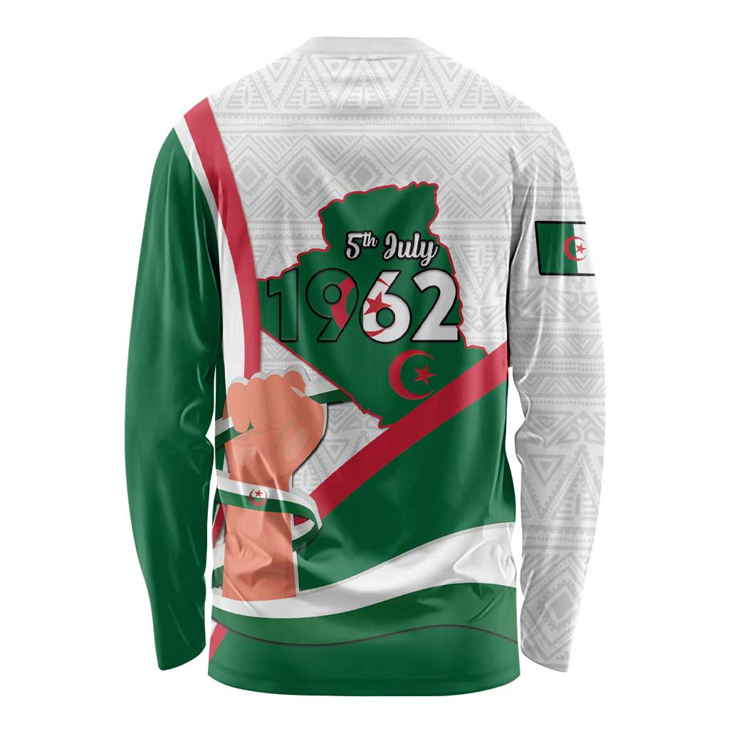 Happy Algeria Independence Day Long Sleeve Shirt Maqam Echahid Coat Of Arms