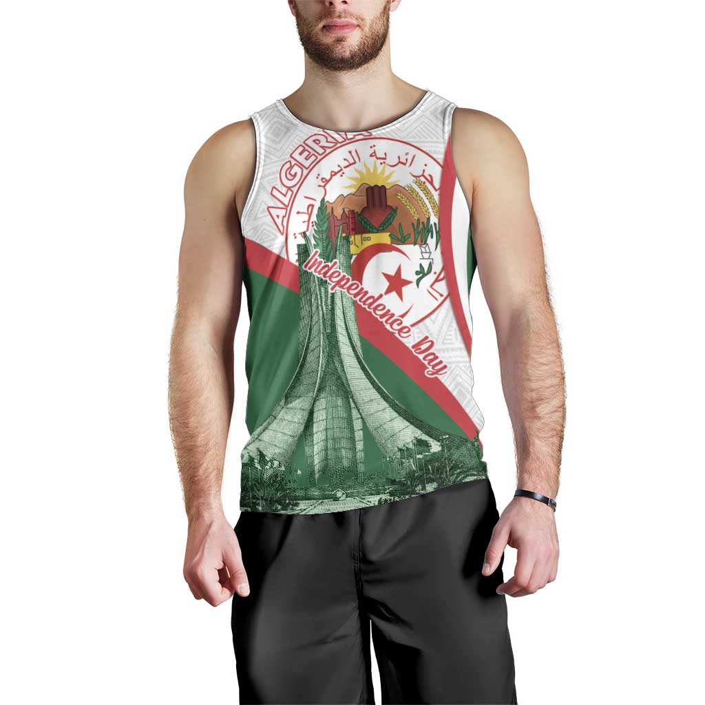Happy Algeria Independence Day Men Tank Top Maqam Echahid Coat Of Arms