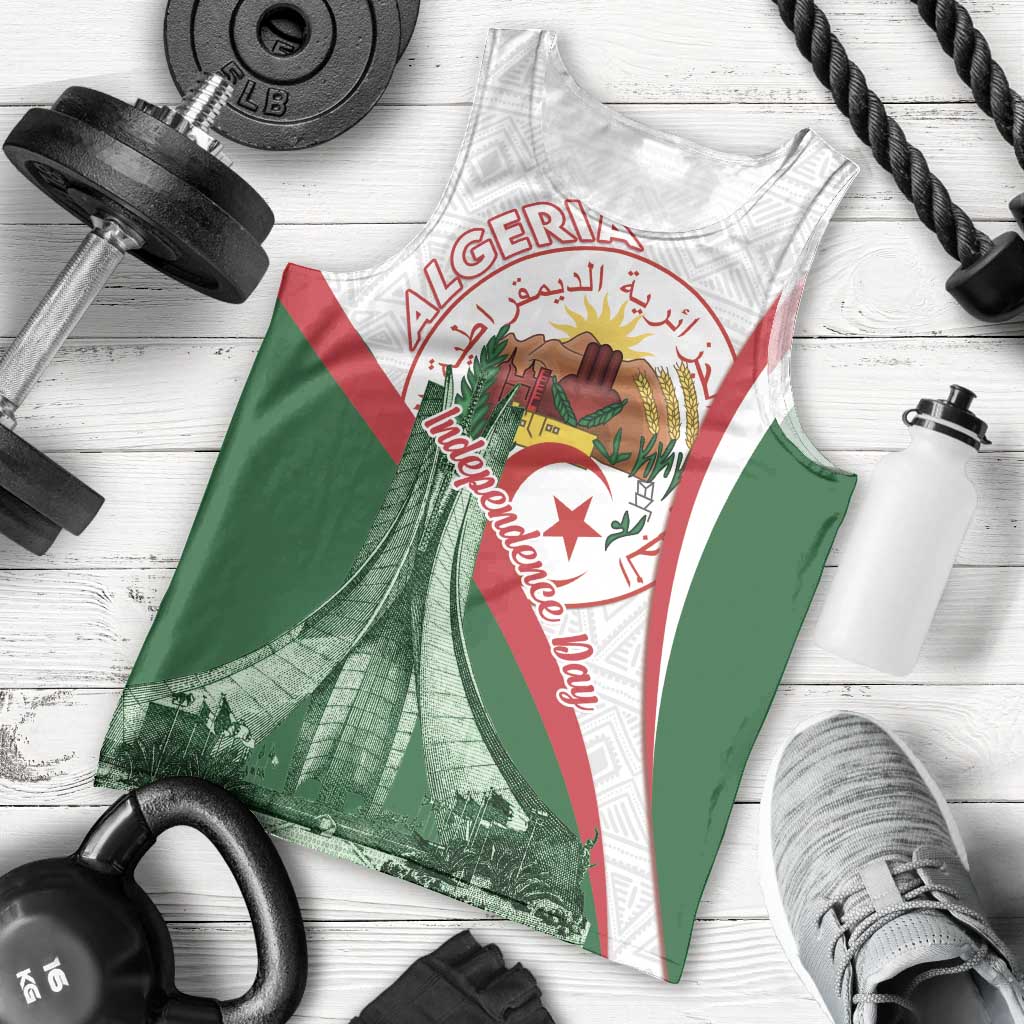Happy Algeria Independence Day Men Tank Top Maqam Echahid Coat Of Arms