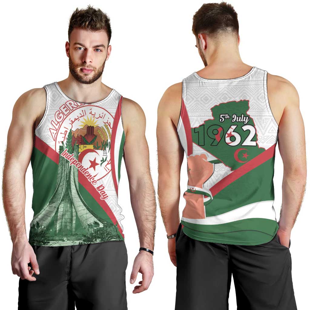 Happy Algeria Independence Day Men Tank Top Maqam Echahid Coat Of Arms