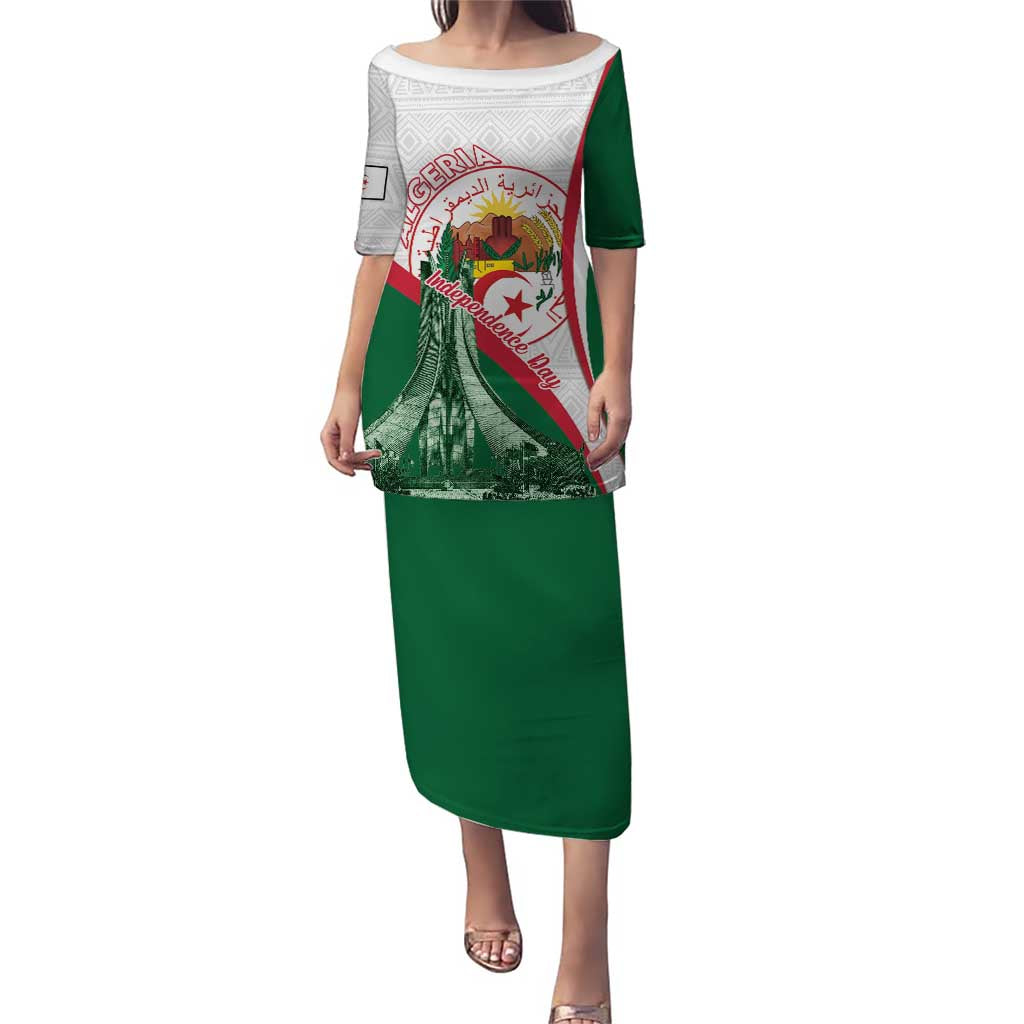 Happy Algeria Independence Day Puletasi Maqam Echahid Coat Of Arms