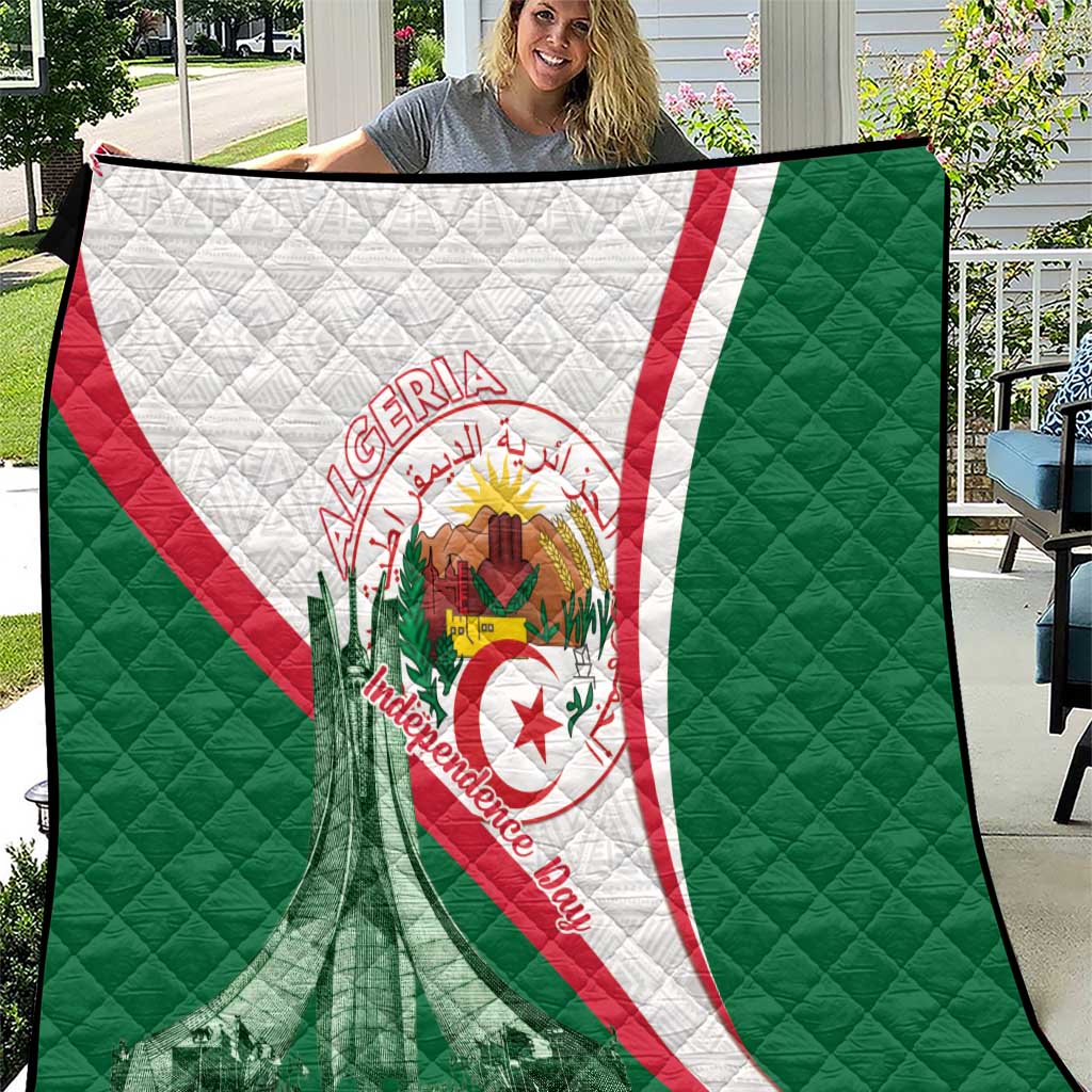 Happy Algeria Independence Day Quilt Maqam Echahid Coat Of Arms