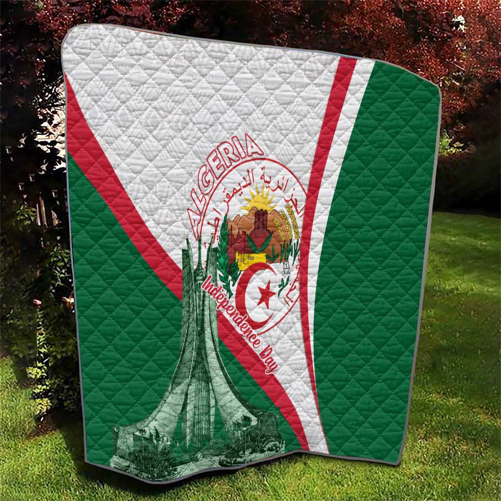 Happy Algeria Independence Day Quilt Maqam Echahid Coat Of Arms