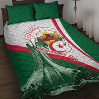 Happy Algeria Independence Day Quilt Bed Set Maqam Echahid Coat Of Arms