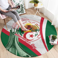 Happy Algeria Independence Day Round Carpet Maqam Echahid Coat Of Arms