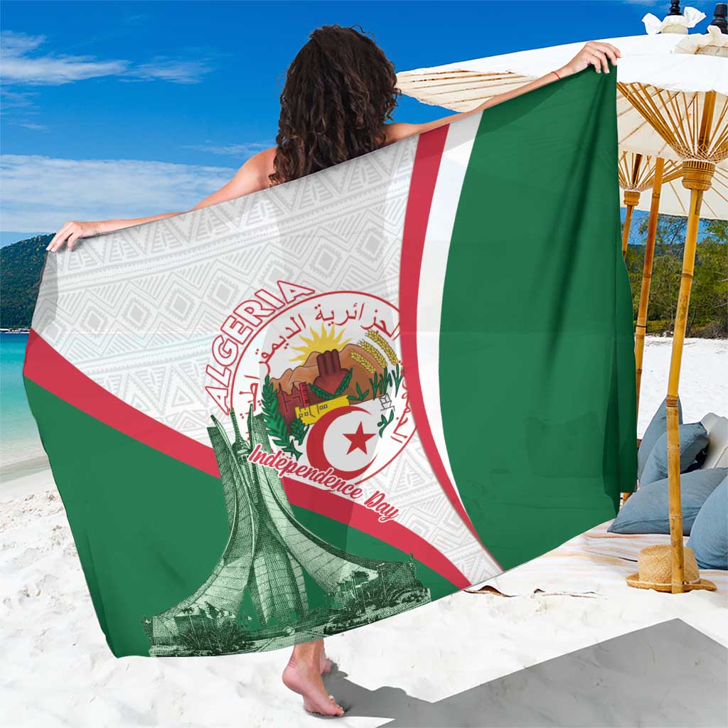 Happy Algeria Independence Day Sarong Maqam Echahid Coat Of Arms