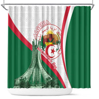 Happy Algeria Independence Day Shower Curtain Maqam Echahid Coat Of Arms