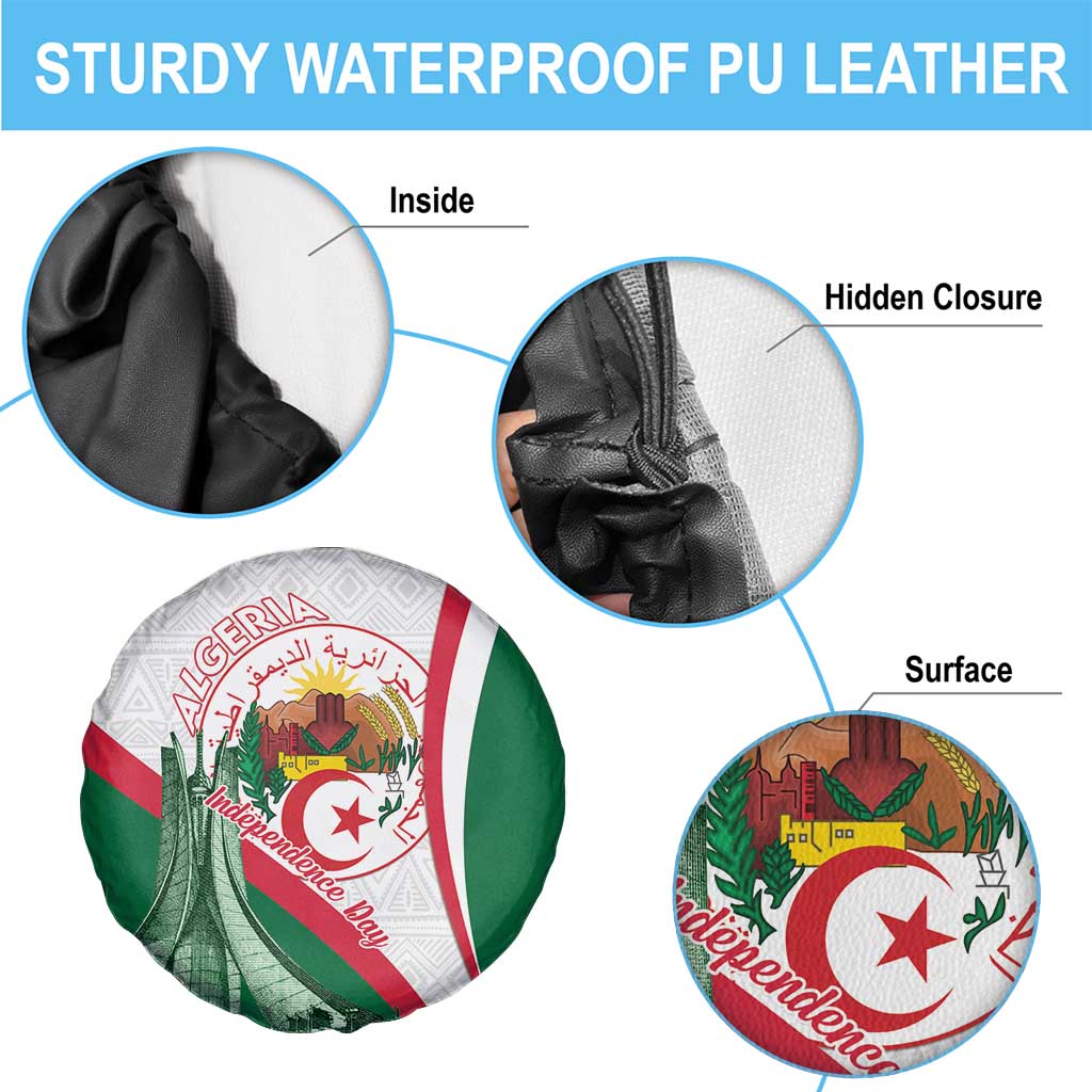 Happy Algeria Independence Day Spare Tire Cover Maqam Echahid Coat Of Arms