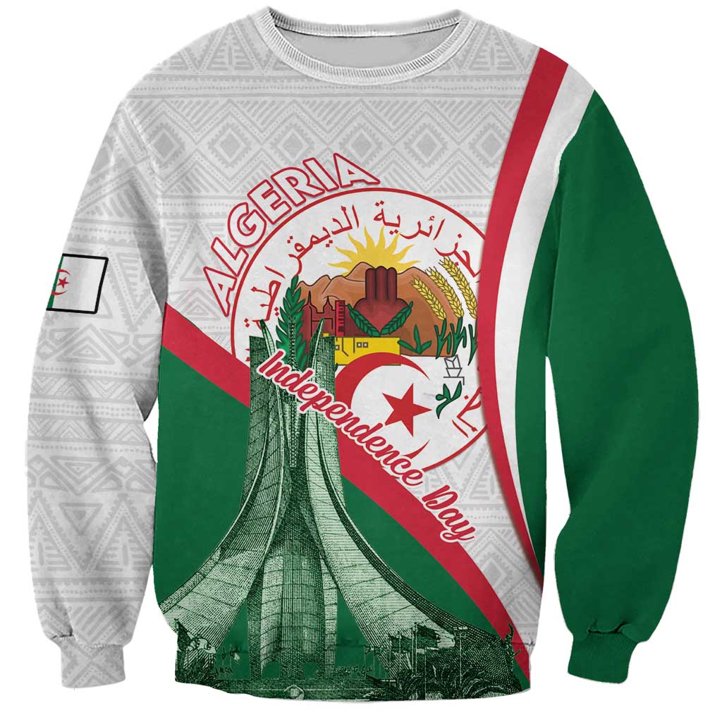 Happy Algeria Independence Day Sweatshirt Maqam Echahid Coat Of Arms
