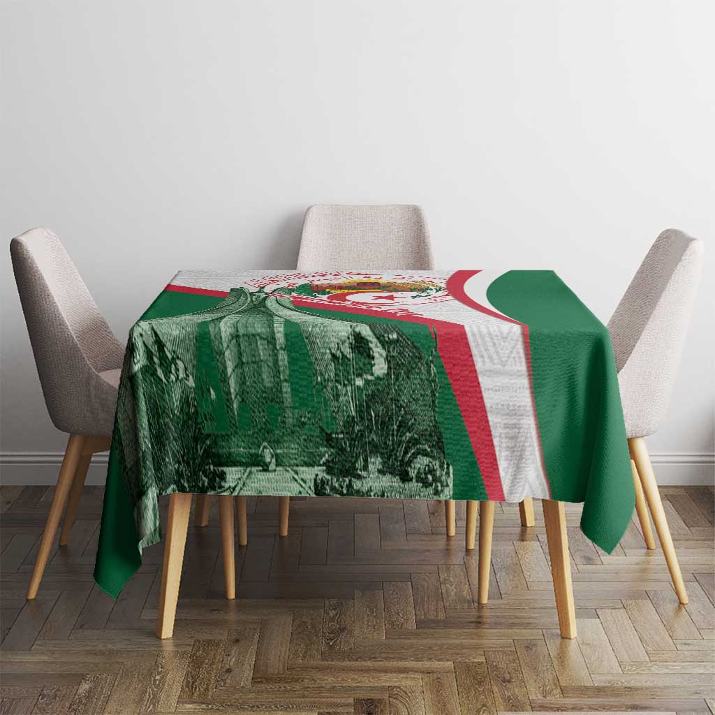 Happy Algeria Independence Day Tablecloth Maqam Echahid Coat Of Arms