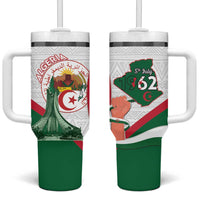 Happy Algeria Independence Day Tumbler With Handle Maqam Echahid Coat Of Arms