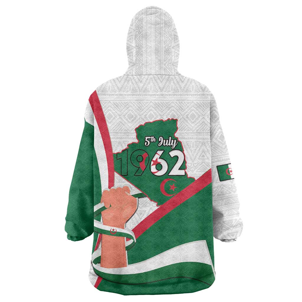 Happy Algeria Independence Day Wearable Blanket Hoodie Maqam Echahid Coat Of Arms