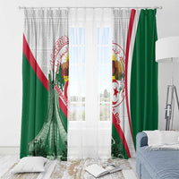 Happy Algeria Independence Day Window Curtain Maqam Echahid Coat Of Arms