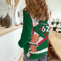 Happy Algeria Independence Day Women Casual Shirt Maqam Echahid Coat Of Arms