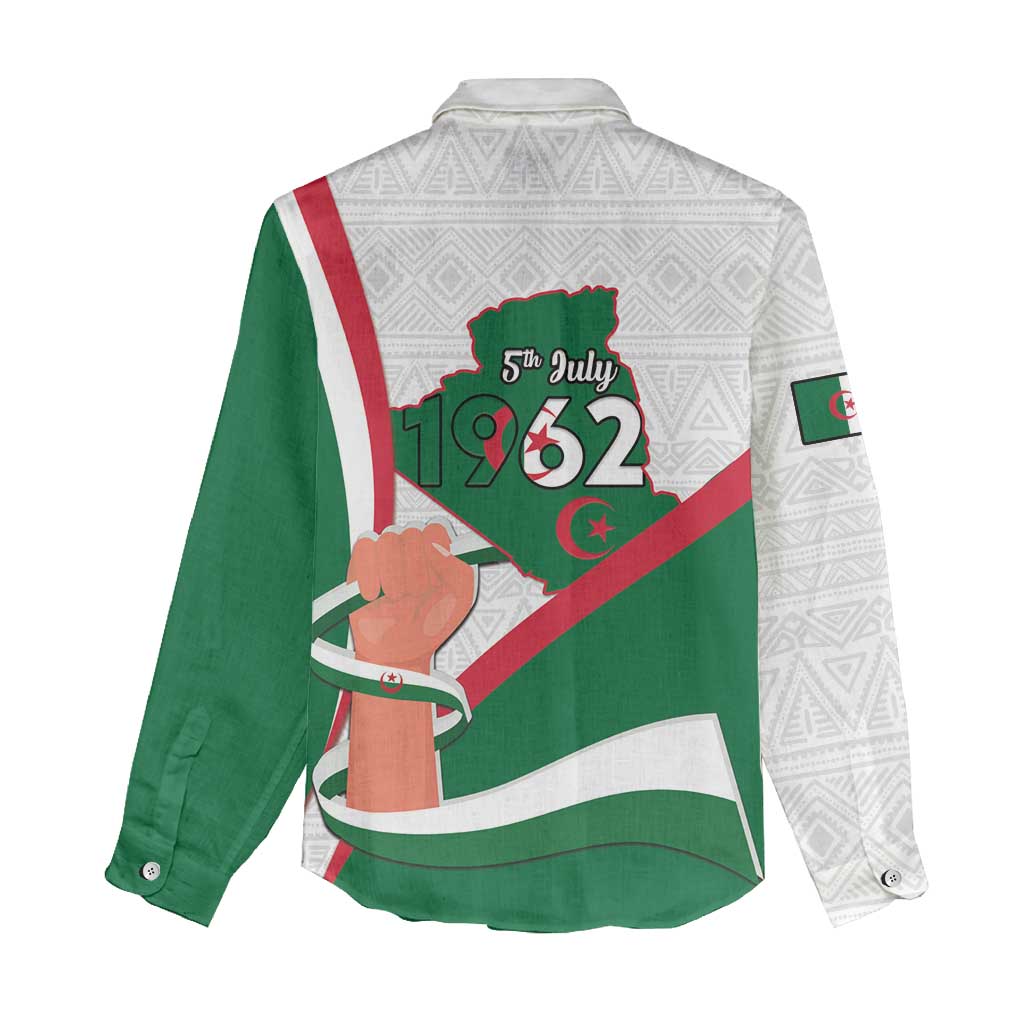 Happy Algeria Independence Day Women Casual Shirt Maqam Echahid Coat Of Arms