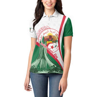 Happy Algeria Independence Day Women Polo Shirt Maqam Echahid Coat Of Arms