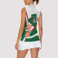 Happy Algeria Independence Day Women Sleeveless Polo Shirt Maqam Echahid Coat Of Arms