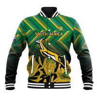 South Africa Rugby Custom Baseball Jacket Forever Green Forever Gold