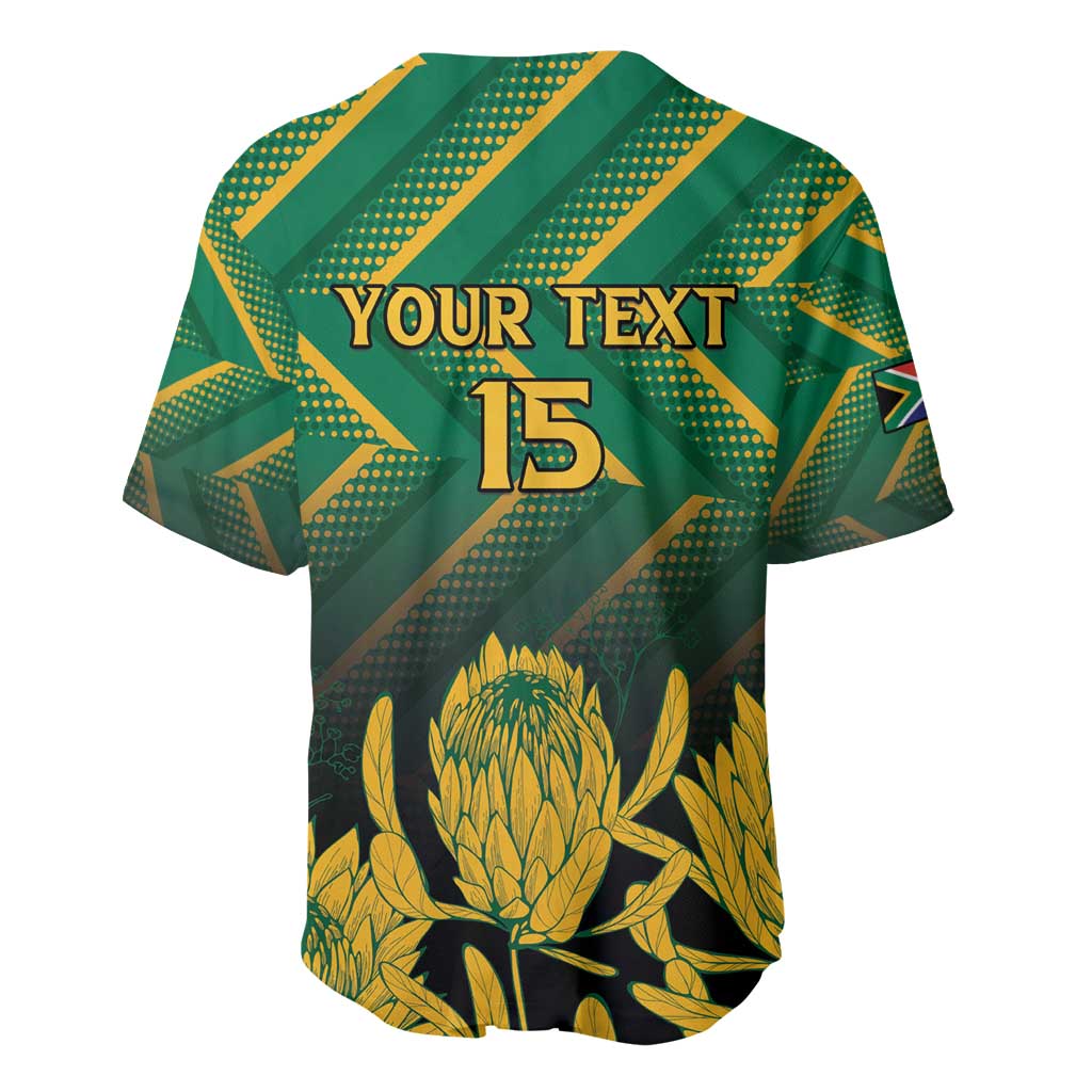 South Africa Rugby Custom Baseball Jersey Forever Green Forever Gold