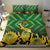 South Africa Rugby Custom Bedding Set Forever Green Forever Gold