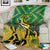 South Africa Rugby Custom Blanket Forever Green Forever Gold