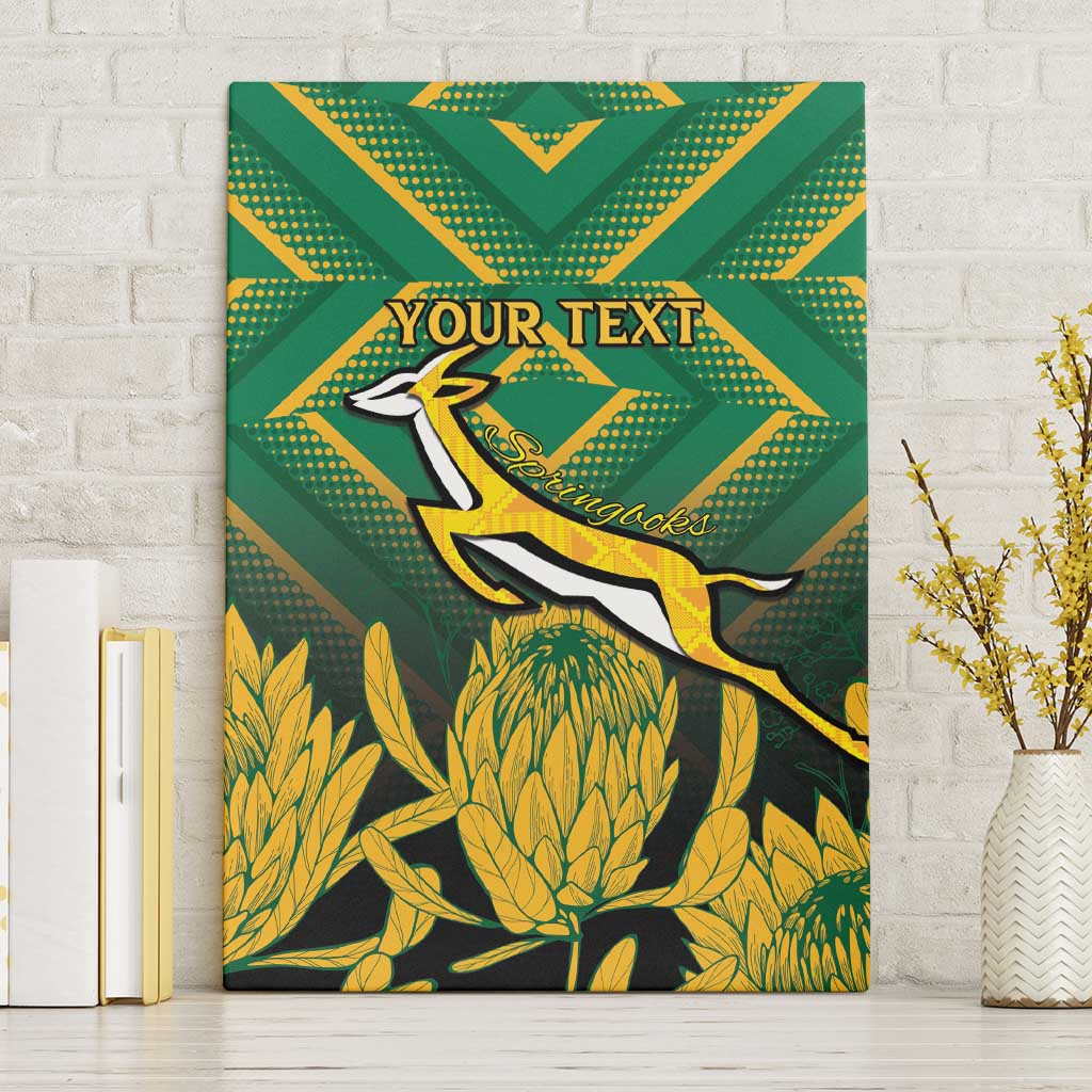 South Africa Rugby Custom Canvas Wall Art Forever Green Forever Gold