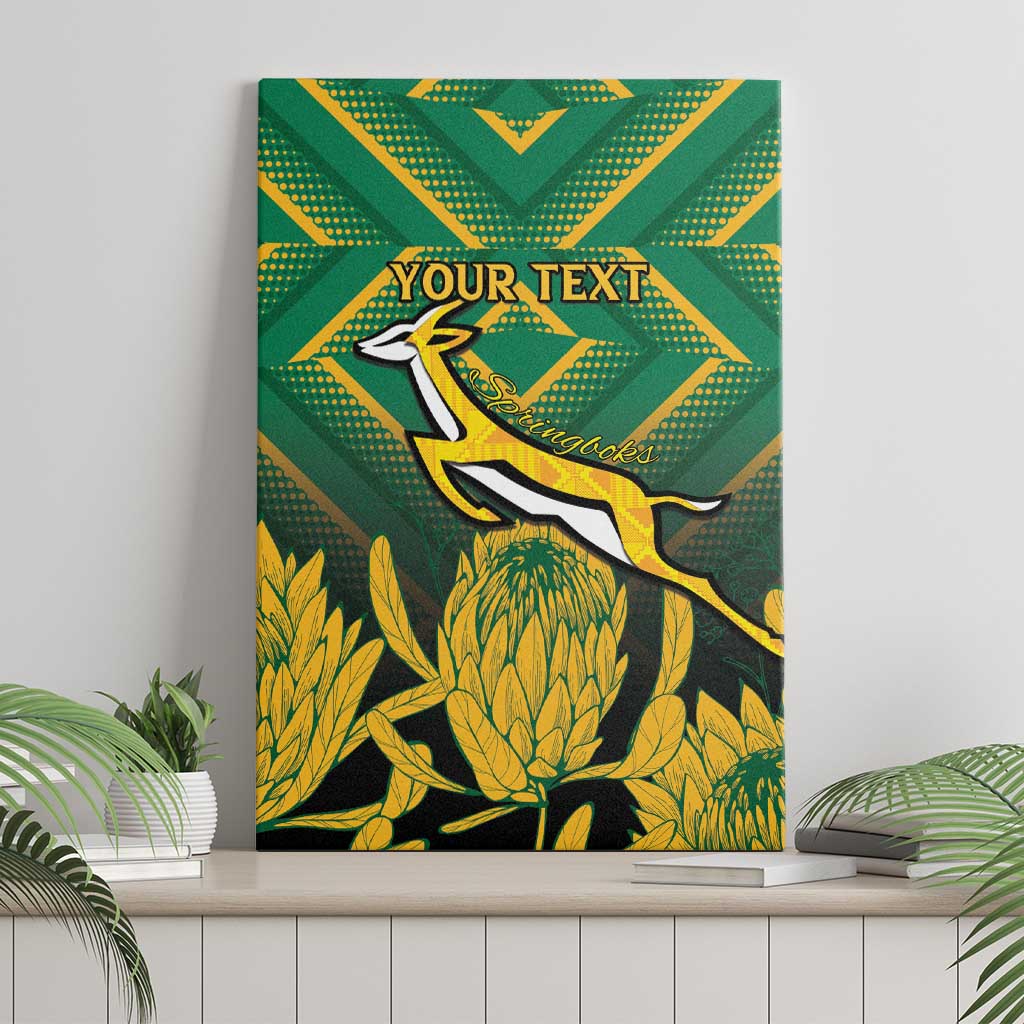 South Africa Rugby Custom Canvas Wall Art Forever Green Forever Gold