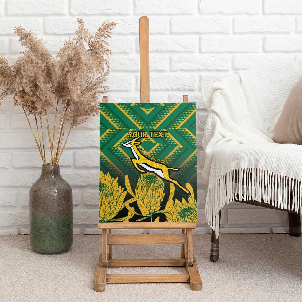 South Africa Rugby Custom Canvas Wall Art Forever Green Forever Gold