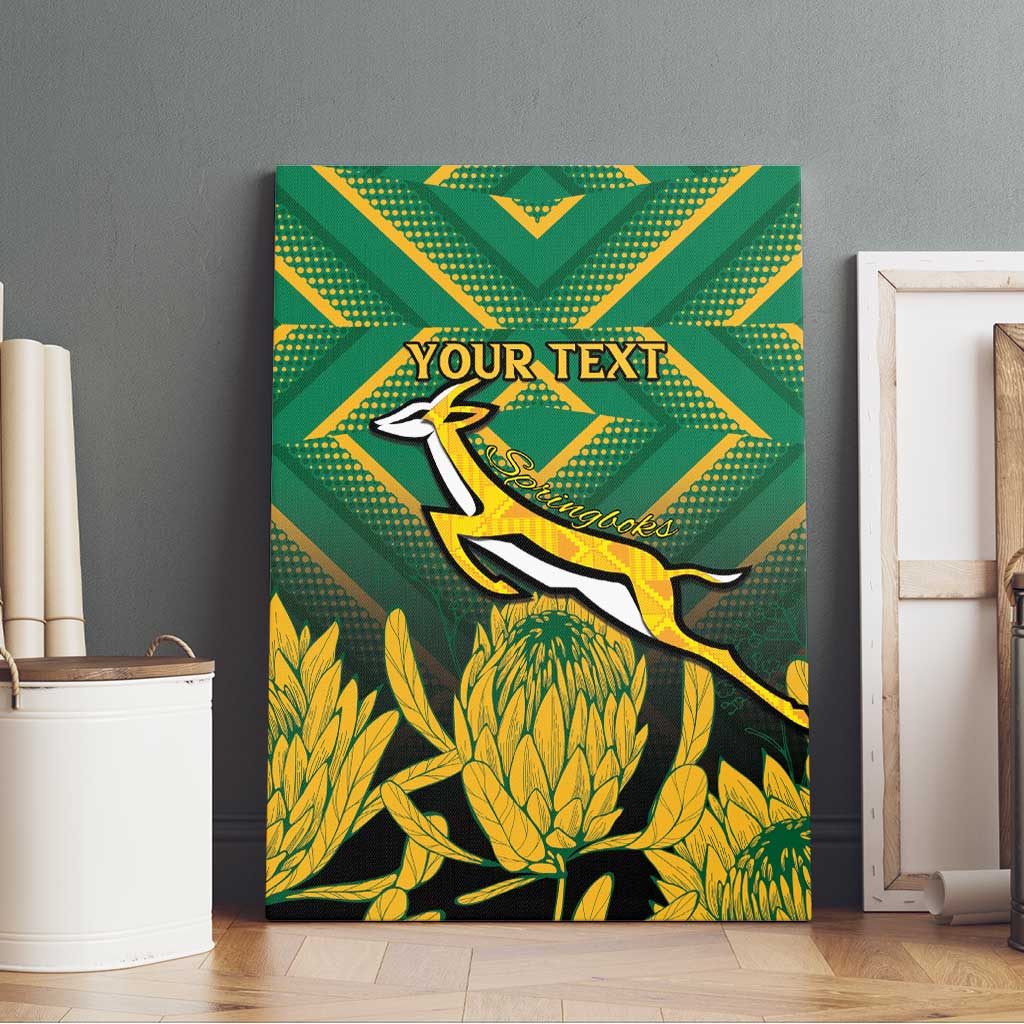 South Africa Rugby Custom Canvas Wall Art Forever Green Forever Gold