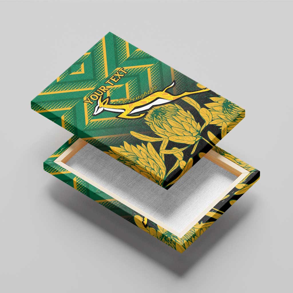 South Africa Rugby Custom Canvas Wall Art Forever Green Forever Gold