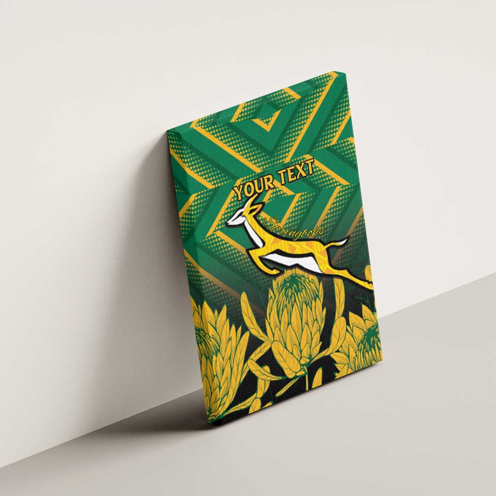 South Africa Rugby Custom Canvas Wall Art Forever Green Forever Gold