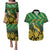 South Africa Rugby Custom Couples Matching Puletasi and Hawaiian Shirt Forever Green Forever Gold