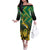 South Africa Rugby Custom Family Matching Off The Shoulder Long Sleeve Dress and Hawaiian Shirt Forever Green Forever Gold