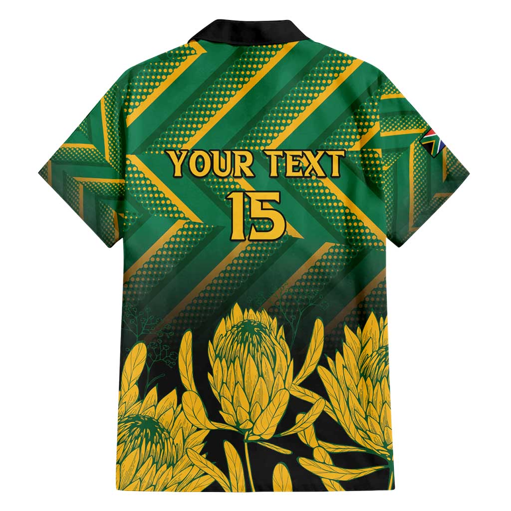 South Africa Rugby Custom Family Matching Summer Maxi Dress and Hawaiian Shirt Forever Green Forever Gold