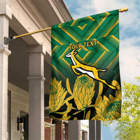 South Africa Rugby Custom Garden Flag Forever Green Forever Gold