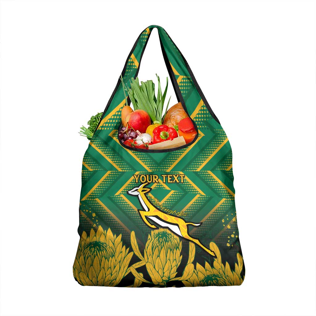 South Africa Rugby Custom Grocery Bag Forever Green Forever Gold