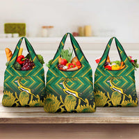 South Africa Rugby Custom Grocery Bag Forever Green Forever Gold
