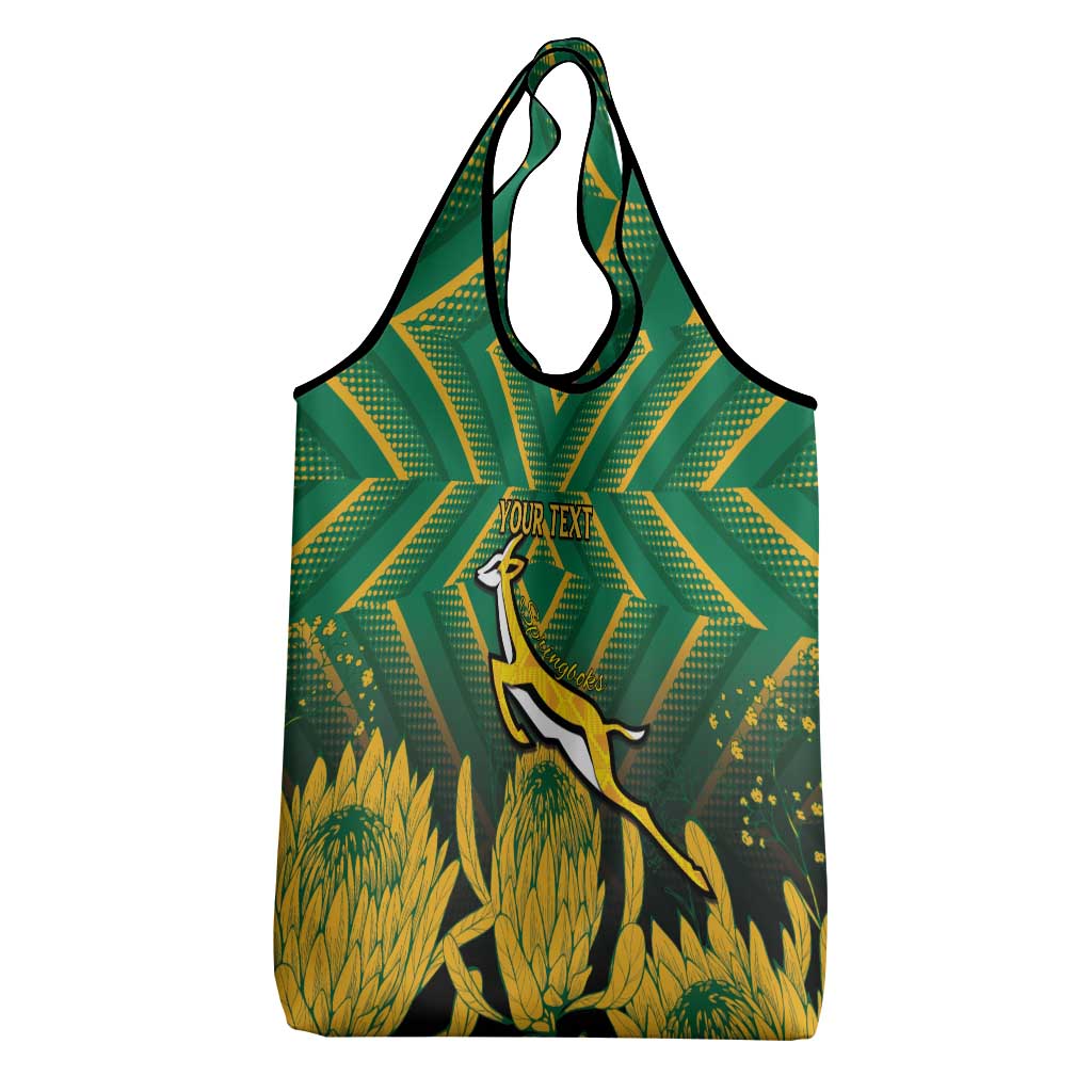 South Africa Rugby Custom Grocery Bag Forever Green Forever Gold