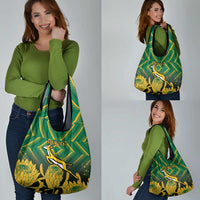 South Africa Rugby Custom Grocery Bag Forever Green Forever Gold